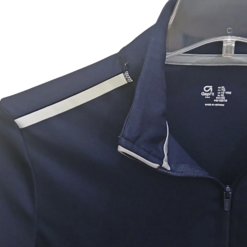 GapFit Navy Quarter Zip Fleece Kids Size XL